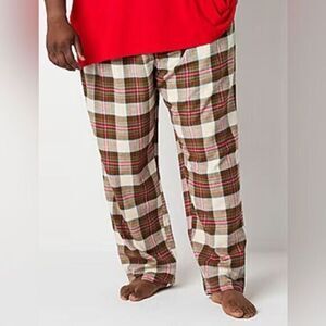 NWT St John’s Bay Men’s Big & Tall Brown Plaid Lounge Sleep Pants - Size 4XL